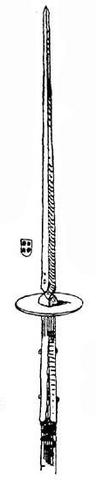 Наконечник альшписа, Германия ок.1470 года. Рисунок из Энциклопедии оружия Вендалена Бехайма.