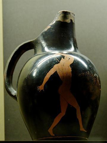 Изображение дротикометателя на древнегреческой вазе, 450 гг до н.э.