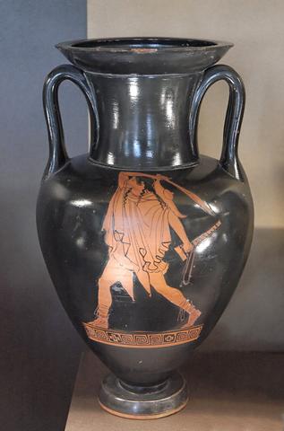 Изображение человека с махайрой на амфоре 460 гг. до н.э.