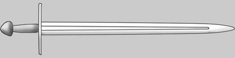 Схематичное изображение меча типа Xa по Окшотту