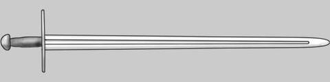 Схематичное изображение меча типа XI по Окшотту