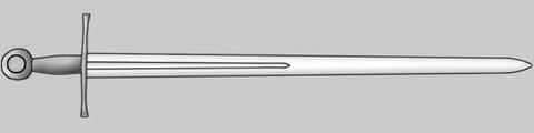 Схематичное изображение меча типа XIIIb по Окшотту