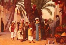 Арабы со скимитарами с изображения к "1001 ночи" Гюстава Буланже