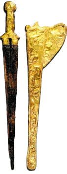 Акинак и ножны из кургана «Толстая могила», 4 век до н.э.