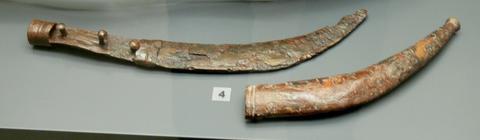 Железная сика найденная в могиле дакийского воина в Кугире, (I век до н. э.)