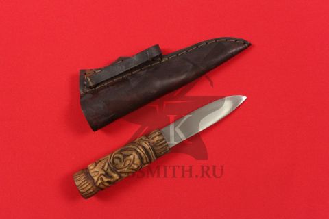 Нож бытовой средневековый, вариант 9, с ножнами