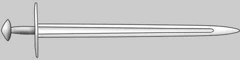 Схематичное изображение меча типа X по Окшотту