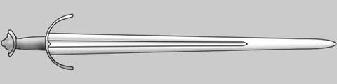 Схематичное изображение меча типа XII по Окшотту