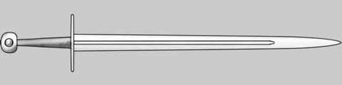 Схематичное изображение меча типа XII по Окшотту