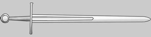 Схематичное изображение меча типа XIII по Окшотту