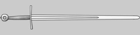 Схематичное изображение меча типа XIIIa по Окшотту