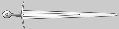 Схематичное изображение меча типа XIV по Окшотту