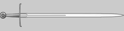 Схематичное изображение меча типа XIX по Окшотту