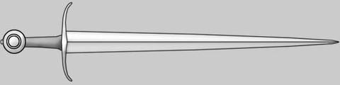 Схематичное изображение меча типа XV по Окшотту