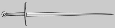 Схематичное изображение меча типа XVa по Окшотту