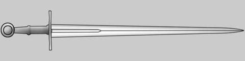 Схематичное изображение меча типа XVIIIa по Окшотту