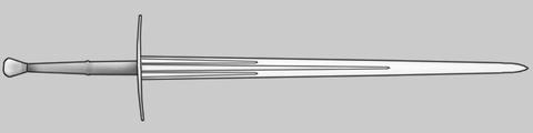 Схематичное изображение меча типа XX по Окшотту