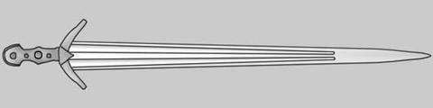 Схематичное изображение меча типа XXI по Окшотту