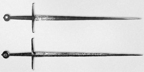 Экземпляры меча семейства D по Окшотту, около 1370 гг
