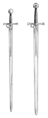 Иллюстрация мечей типа XIX по Окшотту