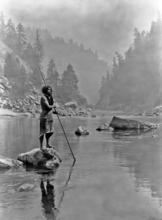 Фото представителя племени хупа, Америка, 1923 год