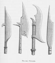 Зарисовка вульжей из книги Ричарда Бартона "Книга мечей" 1884 года