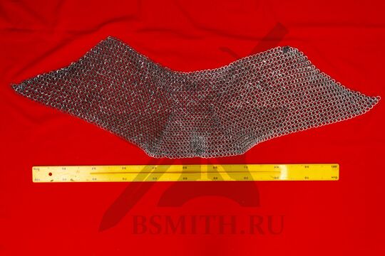 Бармица открытая клепано-сеченая 10x2 мм расклиненная, размеры