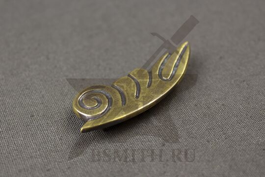 Накладка крышки ташки нижняя правая, Шестовицы, 10-11 век, вид сбоку