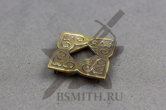 Накладка на крышку ташки, Рёст, 10 век, вид сбоку
