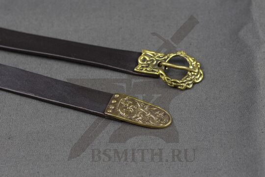 Ремень, Англия, 10-11 век, пряжка и хвостовик крупно