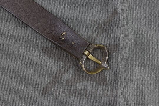 Ремень, Европа, 14-15 век, пряжка крупно с обратной стороны