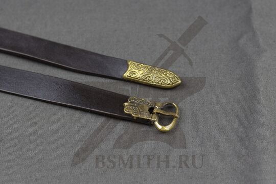 Ремень, Новгород, Русь, 11 век, пряжка и хвостовик крупно