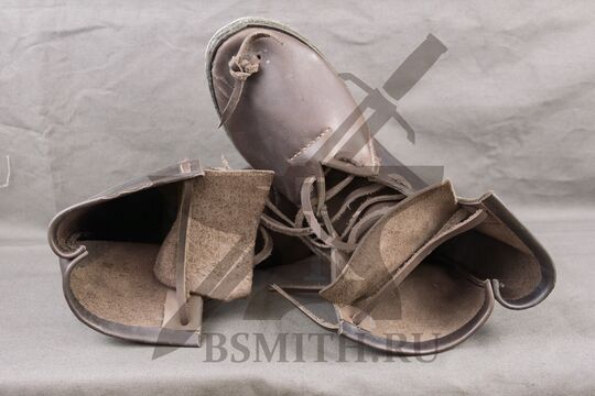 Ботинки средневековые для ИСБ, темно-коричневые, вид сверху