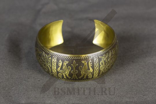 Михайловский браслет выпуклый широкий