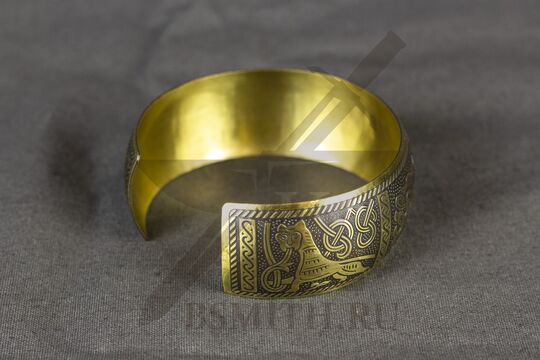 Михайловский браслет выпуклый широкий, фото 2