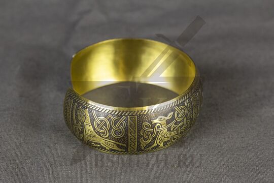 Михайловский браслет выпуклый широкий, фото 3