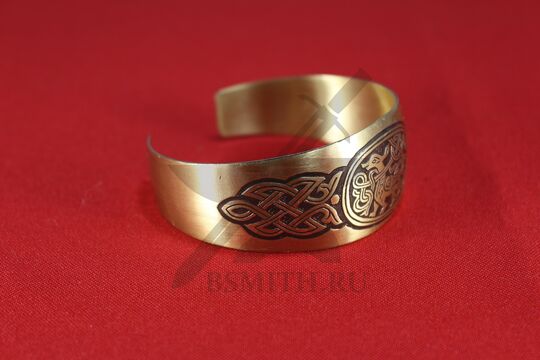 Браслет выпуклый широкий "Крылатый пес", фото 2