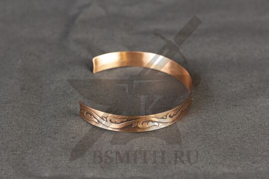 Браслет вогнутый узкий «Благополучие», фото 2