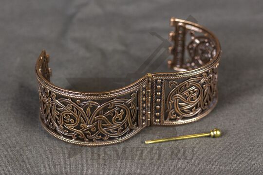Браслет прорезной "Цветущий", медь, фото 2