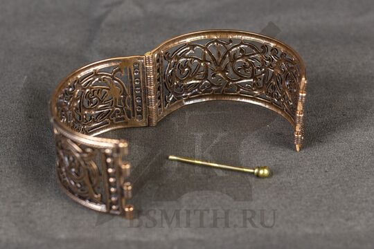 Браслет прорезной "Цветущий", медь, фото 3