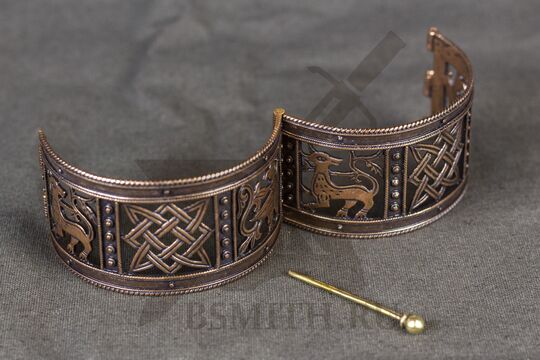 Браслет прорезной "Звезда Сварога", медь, фото 2