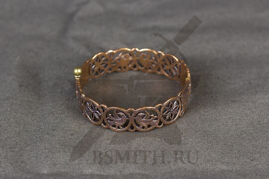 Браслет прорезной "Львиные маски"