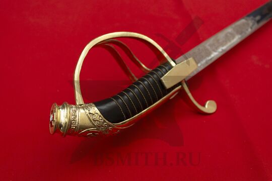 Палаш морской офицерский обр. 1855 года, эфес крупно по стороны рукояти