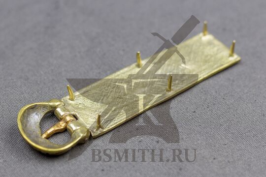 Пряжка, половцы, 13 век, вид сбоку с обратной стороны, фото 2
