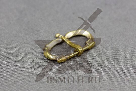 Пряжка, Европа, 14-15 век, вид сбоку, фото 2
