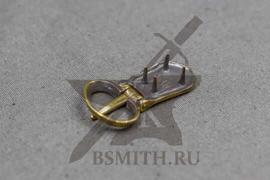 Пряжка, Русь, 10-12 век, вид сбоку с обратной стороны, фото 2
