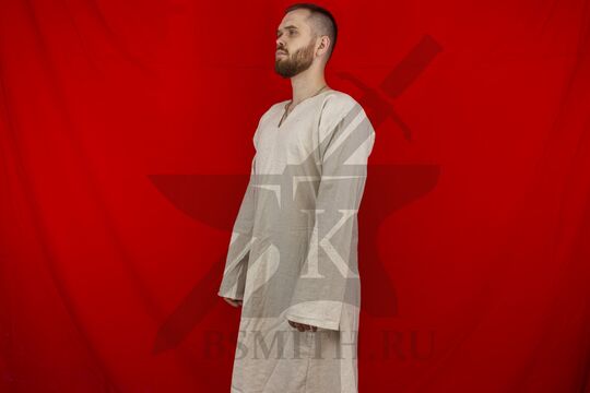 Камиза мужская длинная, лен