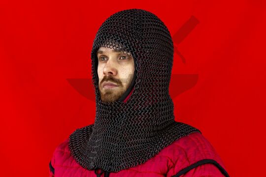 Койф 1.6х8 вороненый, круглое ожерелье, вид в три четверти