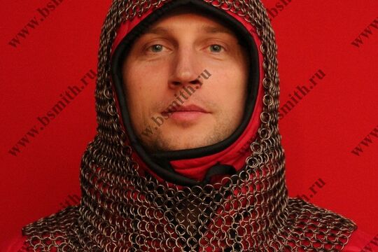 Койф кольчужный омедненный, 1.6х9 мм, круглое ожерелье, фото 1