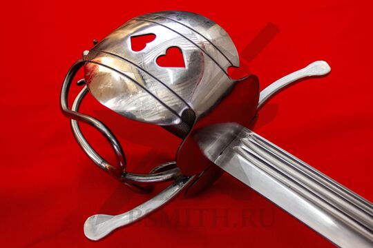 Кутлас, Франция, 17-18 века, эфес крупно со стороны клинка